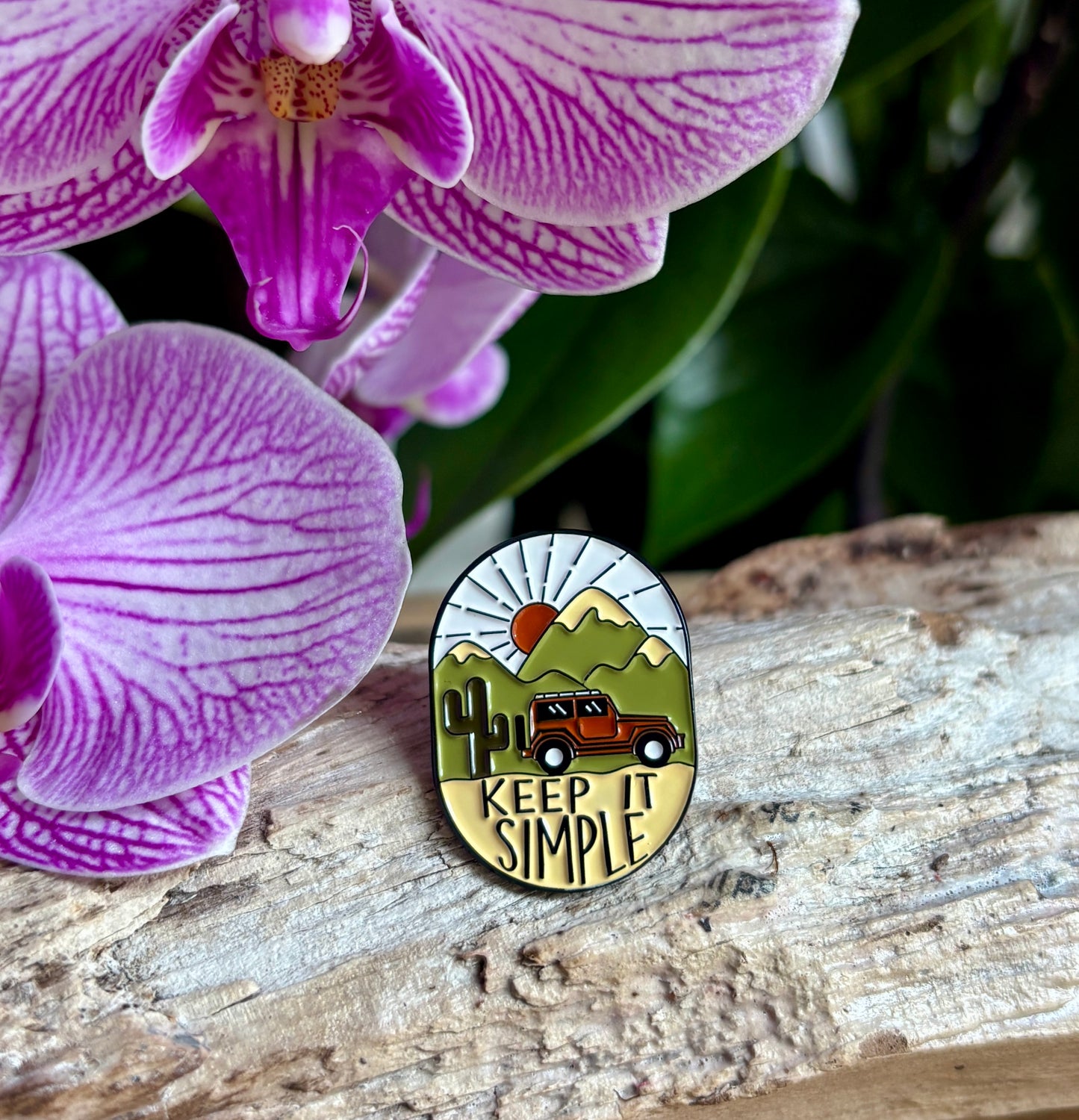 Keep It Simple Pin Badge Card