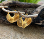 18ct Gold Plated Saddle Hoop Earrings 