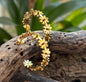 18ct Gold Plated Daisy Hoop Earrings 