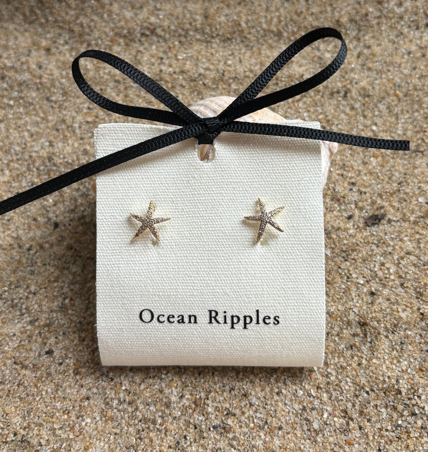 14ct Gold Plated Starfish Stud Earrings