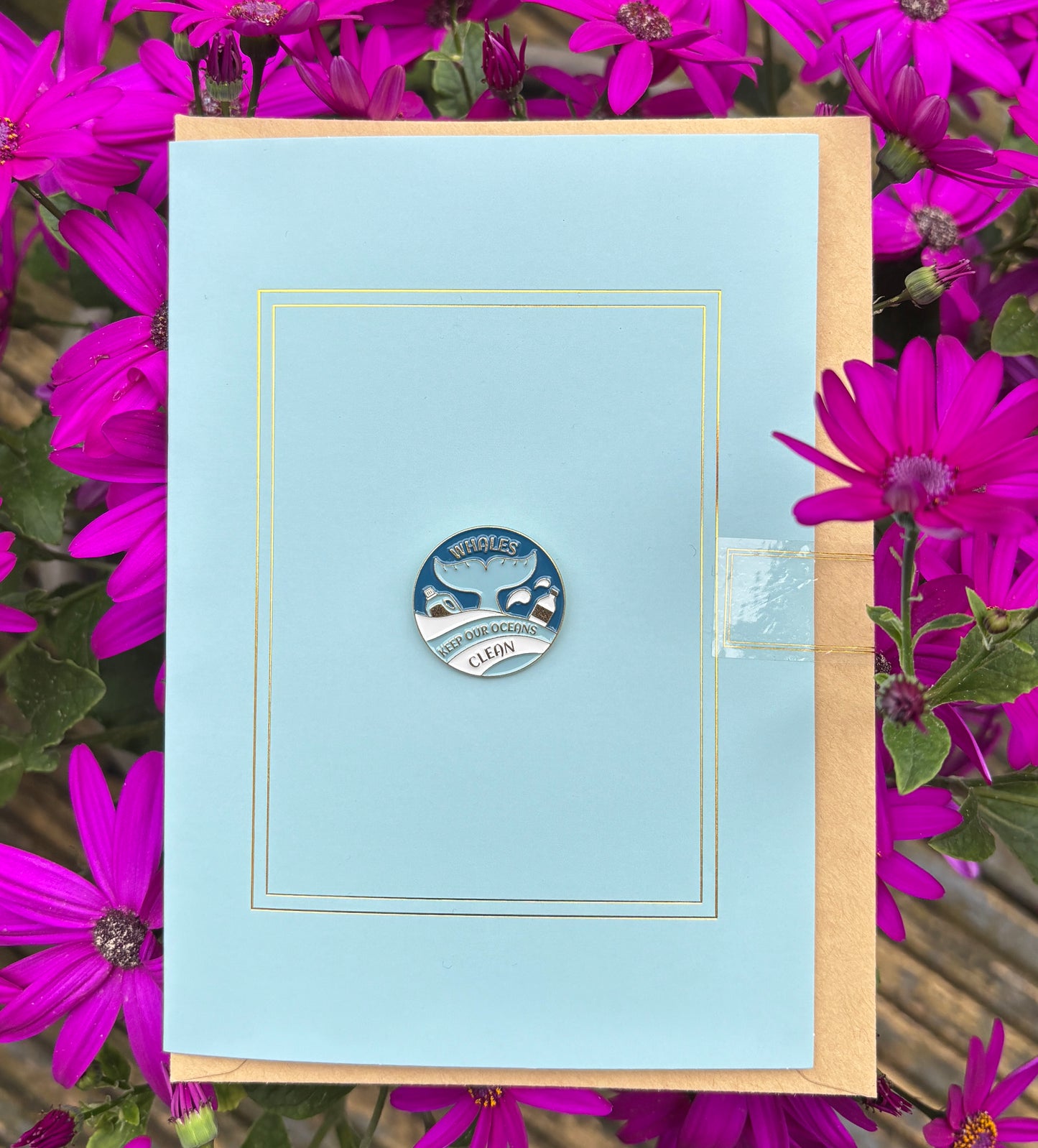 Keep Our Ocean Clean Pin Badge Card