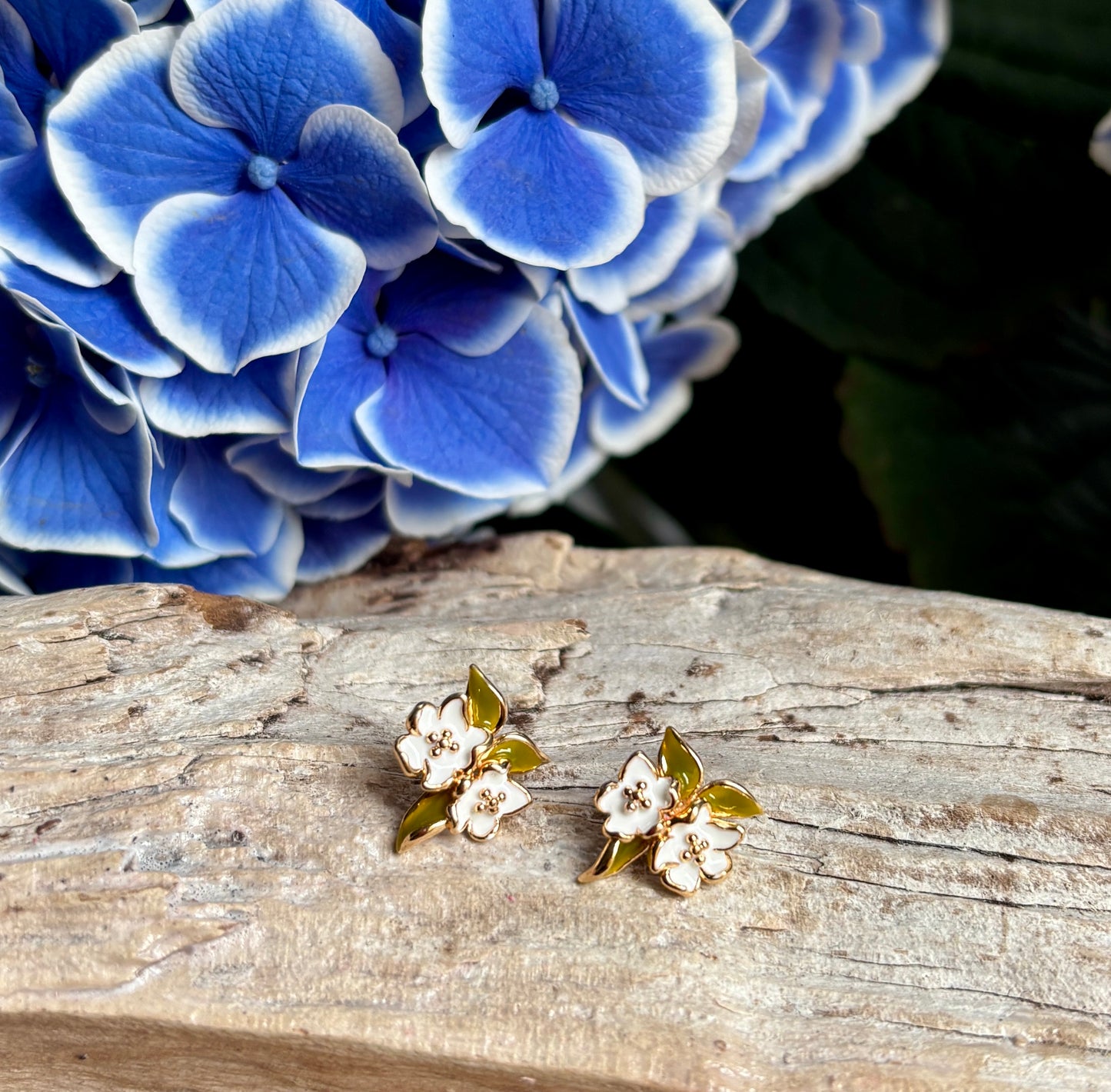 14ct Gold Plated Blossom Whisper Stud Earrings