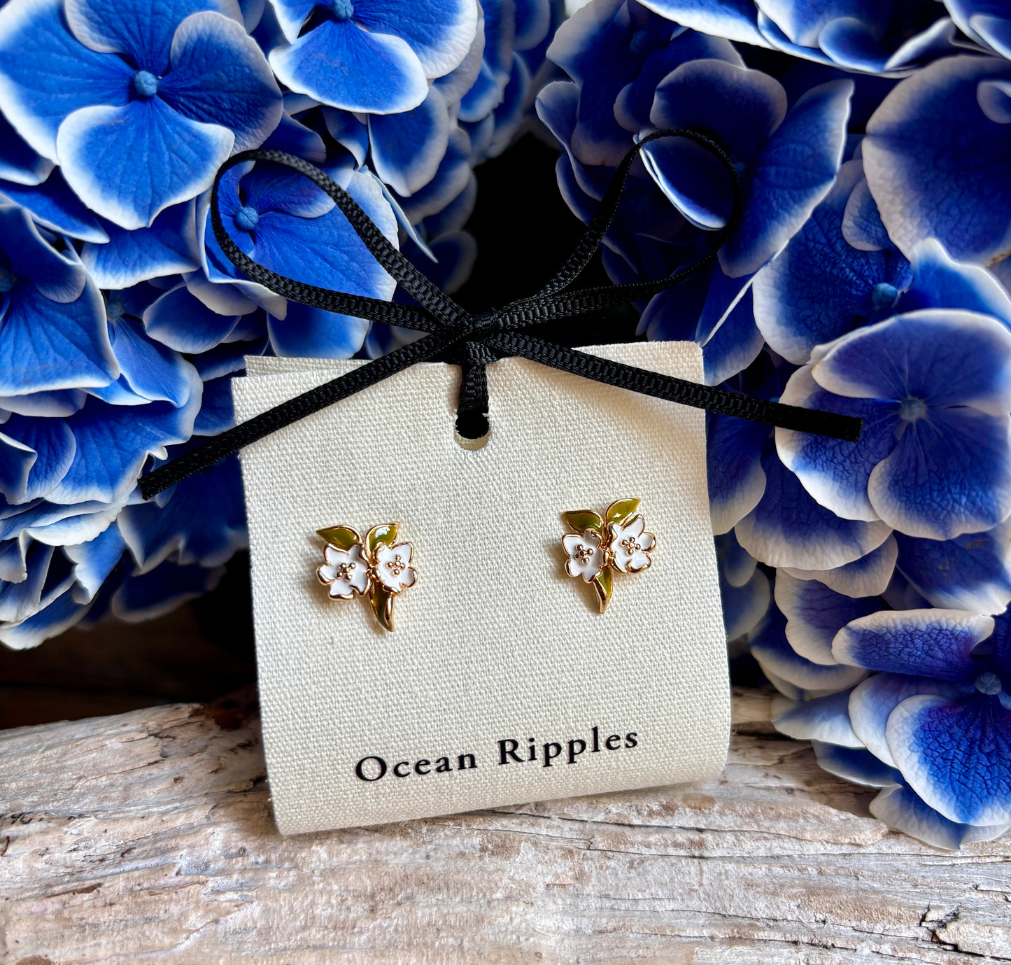 14ct Gold Plated Blossom Whisper Stud Earrings