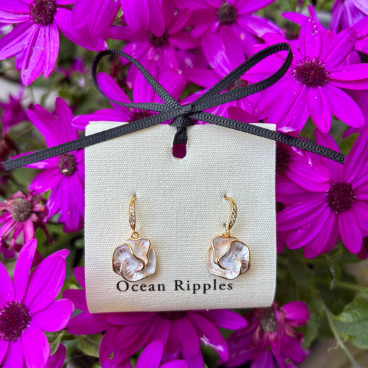 14ct Gold Plated Moonlit Petal Earrings