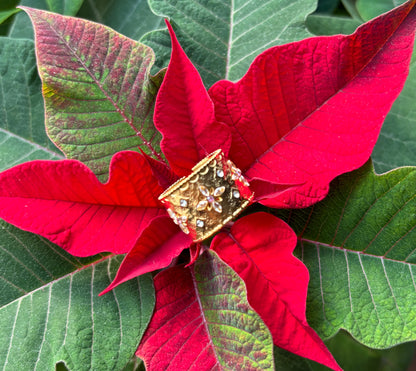 18ct Gold Plated Pink Cubic Zirconia Cuff Adjustable Ring - Also Available In Silver
