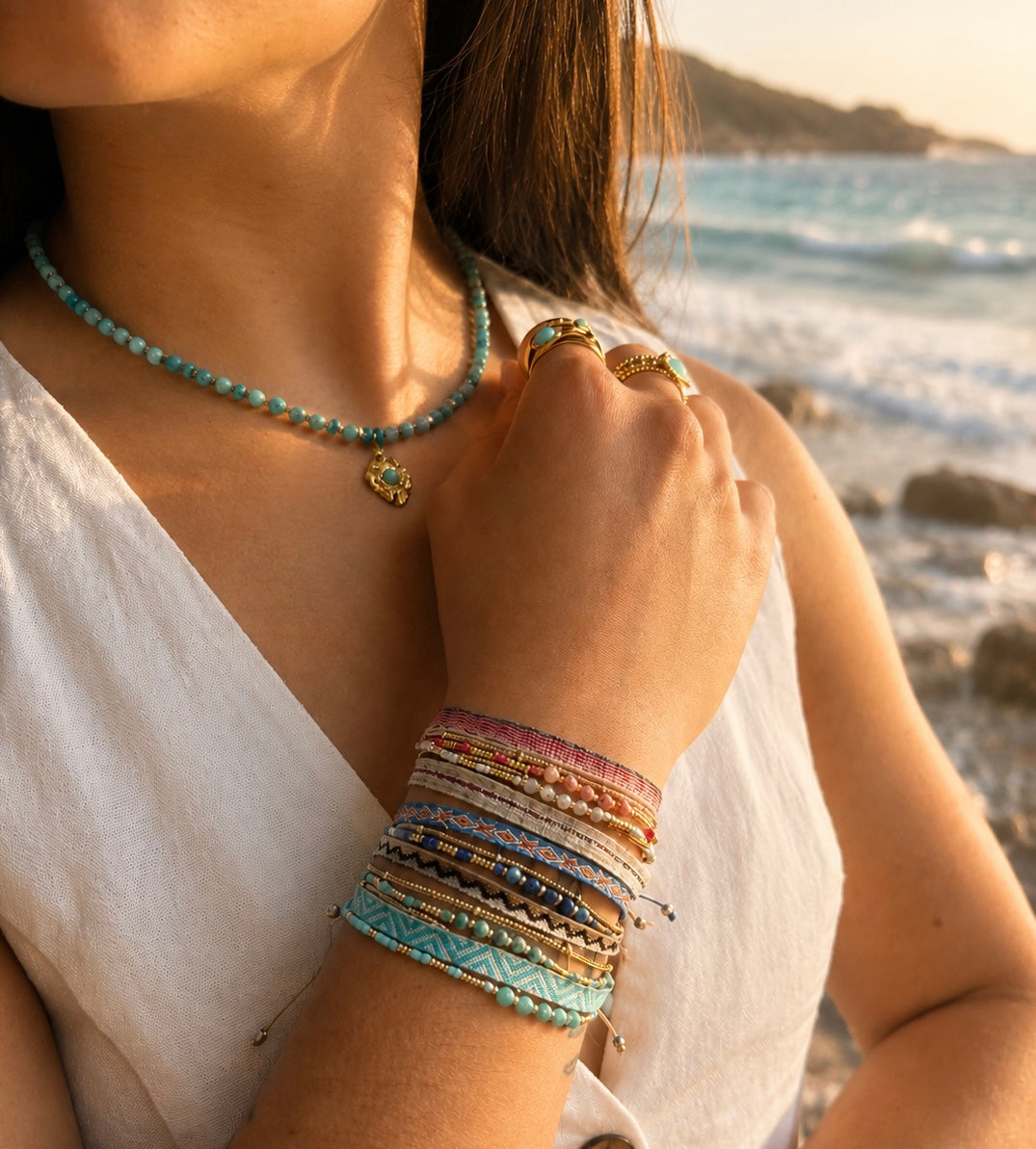 Miyuki Multi Strand Adjustable Bracelets - Available in 6 Colours