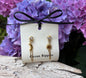 18ct Gold Plated Sun and Moon Chain Dangle Earrings