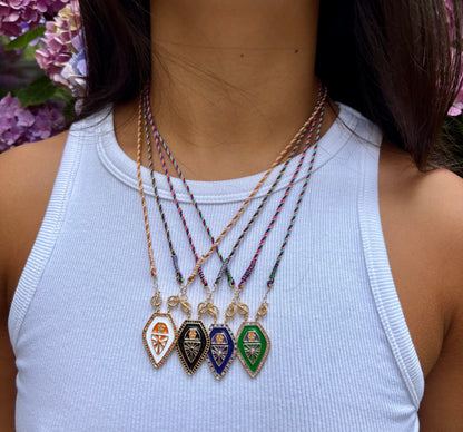 18ct Gold Plated Talisman Hamsa Shield Necklace  