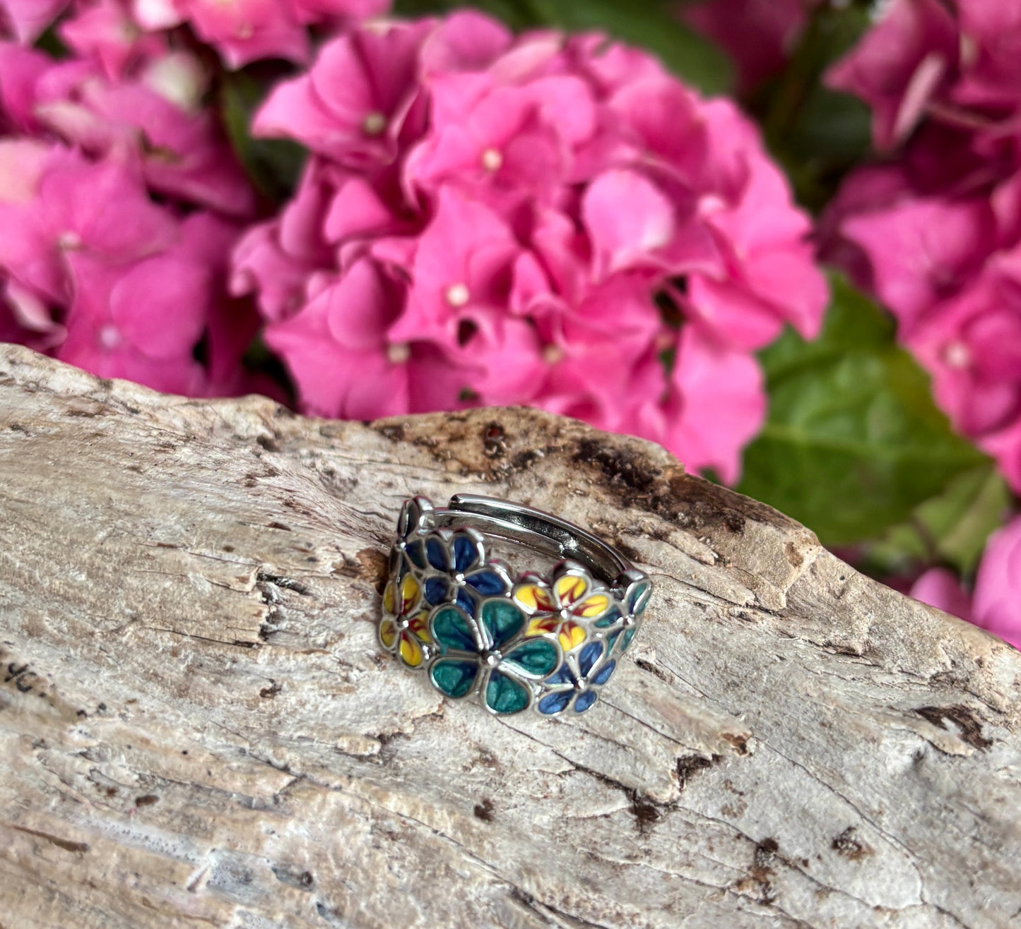 Rhodium Plated Secret Garden Ring