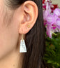 18ct Gold Plated White Turquoise Drop Earrings