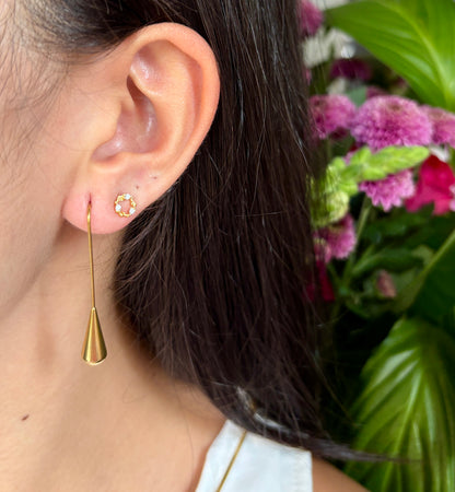 18ct Gold Plated Long Water Drop Earrings - Available in Silver