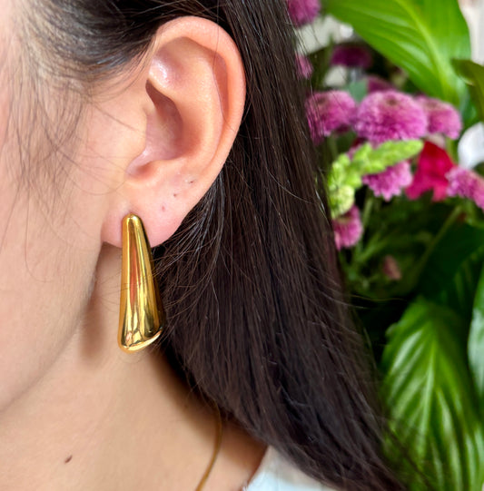 18ct Gold Plated Soleil Drop Earrings