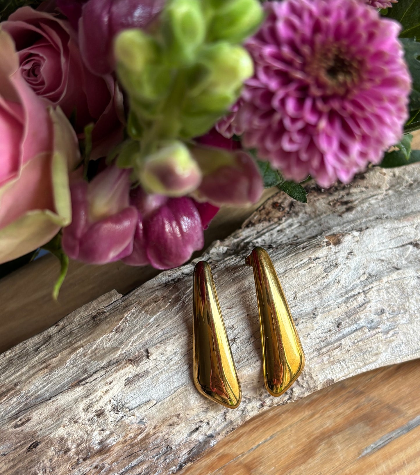 18ct Gold Plated Soleil Drop Earrings