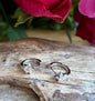 925 Sterling Silver Cubic Zirconia Star Huggie Earrings