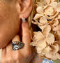 18ct Gold Plated Leaf Statement Ring - Available in Silver
