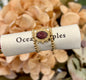 18ct Gold Plated Amethyst Sun Double Band Ring